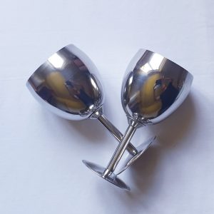 Stainless Steel Wine Goblets (Set of 2)