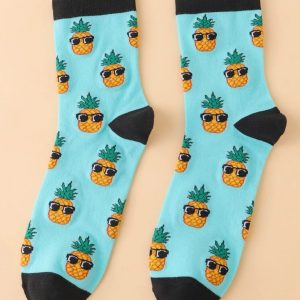 Funky Pineapple Socks – Free Size
